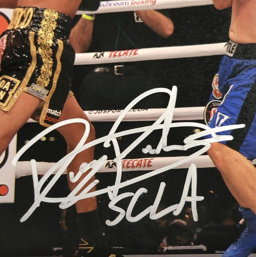 Diego Pacheco signed "SCLA" 8x10 photo boxing autograph ~ Beckett BAS