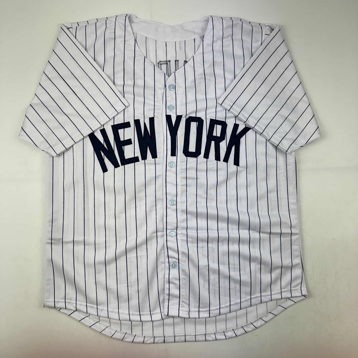Autographed/Signed Ron Guidry New York Pinstripe Jersey Beckett BAS COA