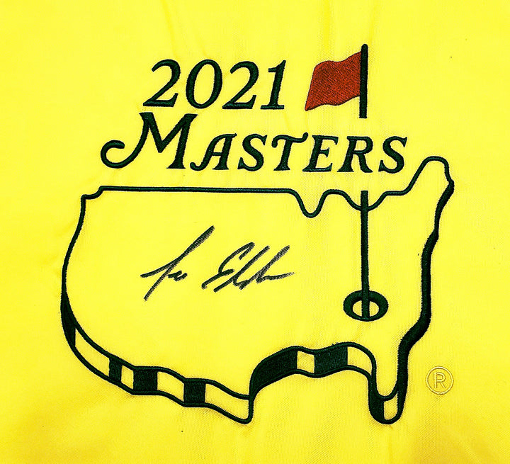 Lee Elder Signed Framed 2021 Masters Golf Pin Flag Honorary Starter Beckett BAS