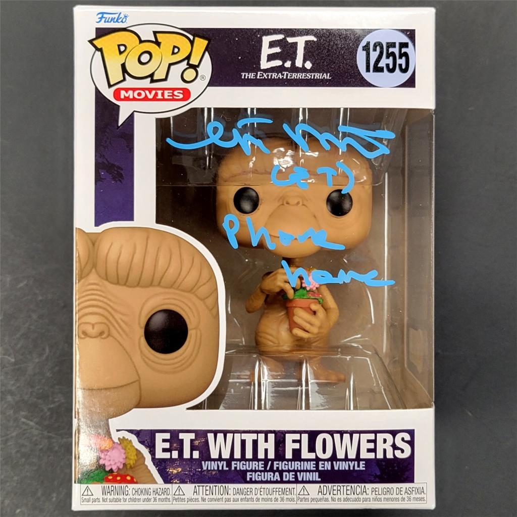 Matthew De Meritt signed "Phone Home" E.T. Flowers Funko Pop ~ BAS Witness Holo