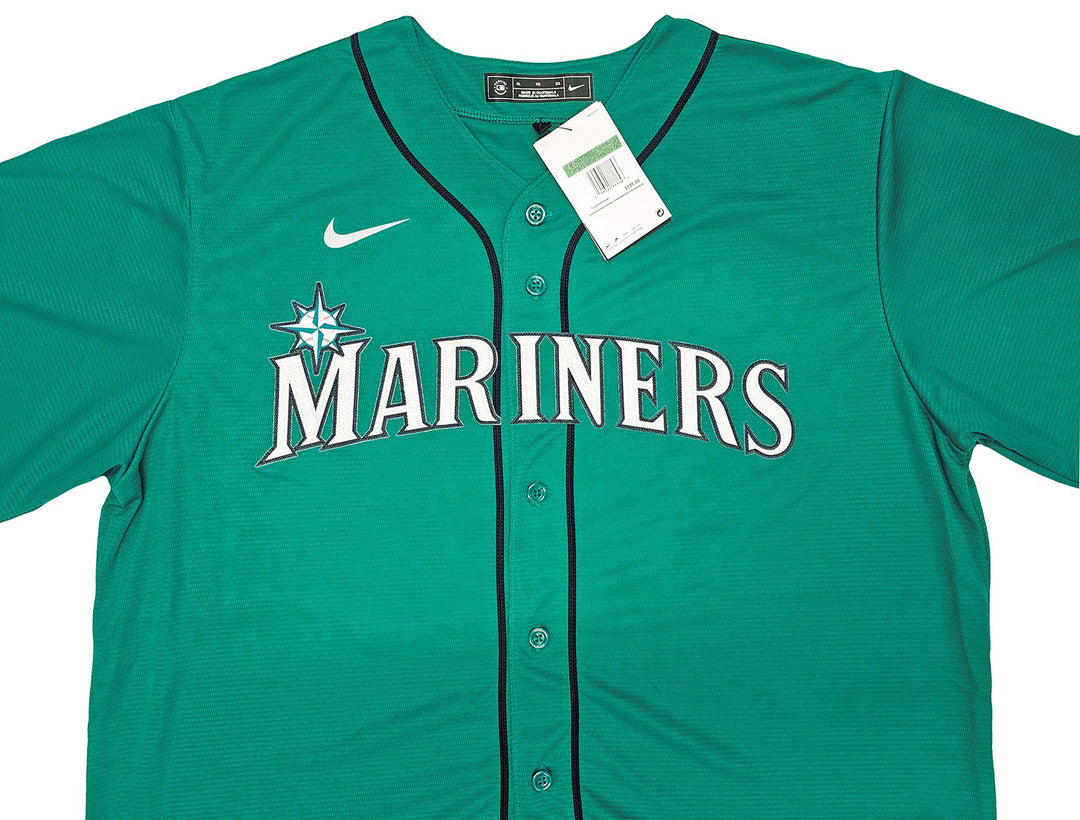 Seattle Mariners Ken Griffey Jr. Signed Teal Nike Jersey Size XL Beckett Wit