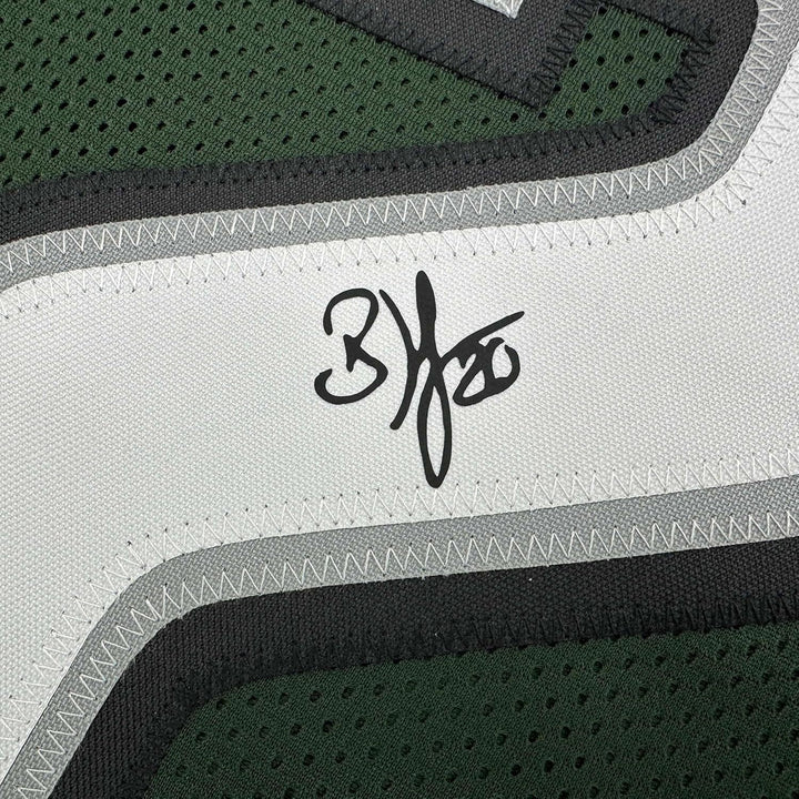 Framed Facsimile Autographed Brian Dawkins 35x39 Green Reprint Laser Auto Jersey