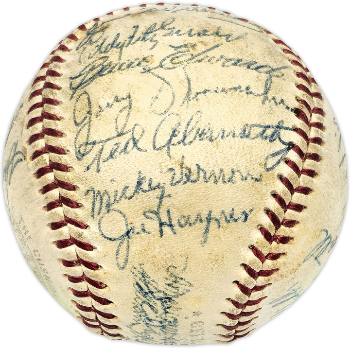 1955 Senators Team Signed Harridge AL Baseball 27 Sigs Killebrew Rookie Beckett