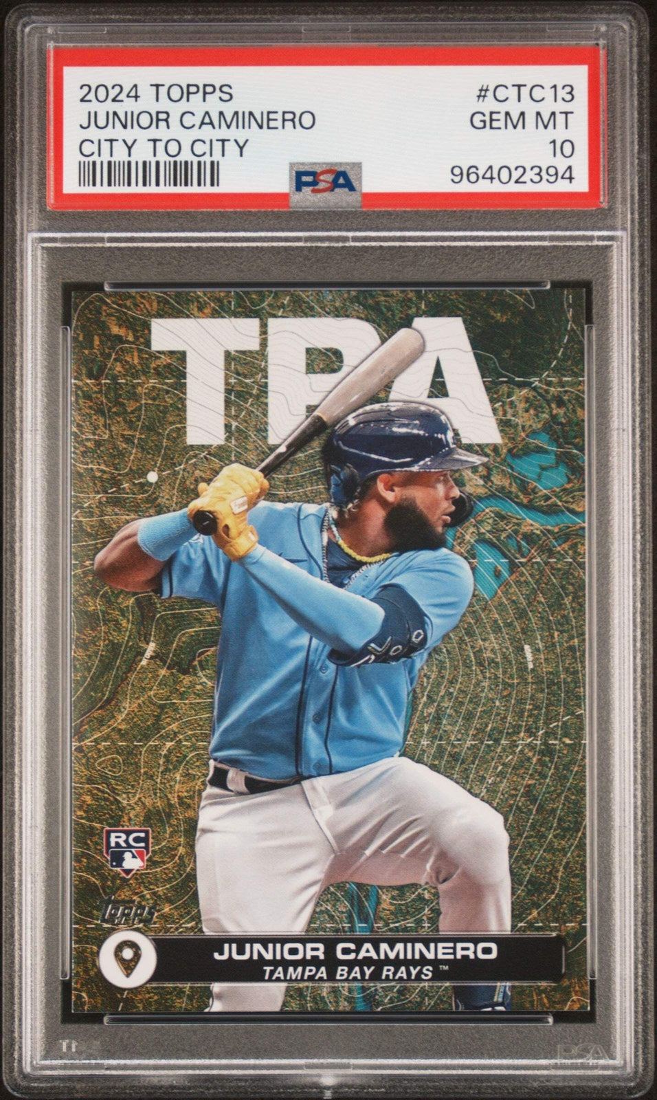 Graded 2024 Topps Junior Caminero #CTC13 City to City RC Baseball Card PSA 10
