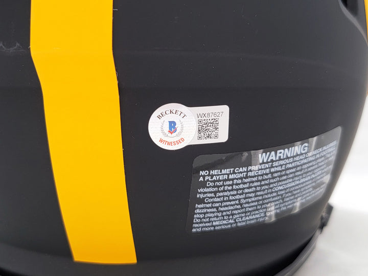Kenny Pickett Auto Steelers Eclipse Black Full Size Authentic Speed Helmet BAS