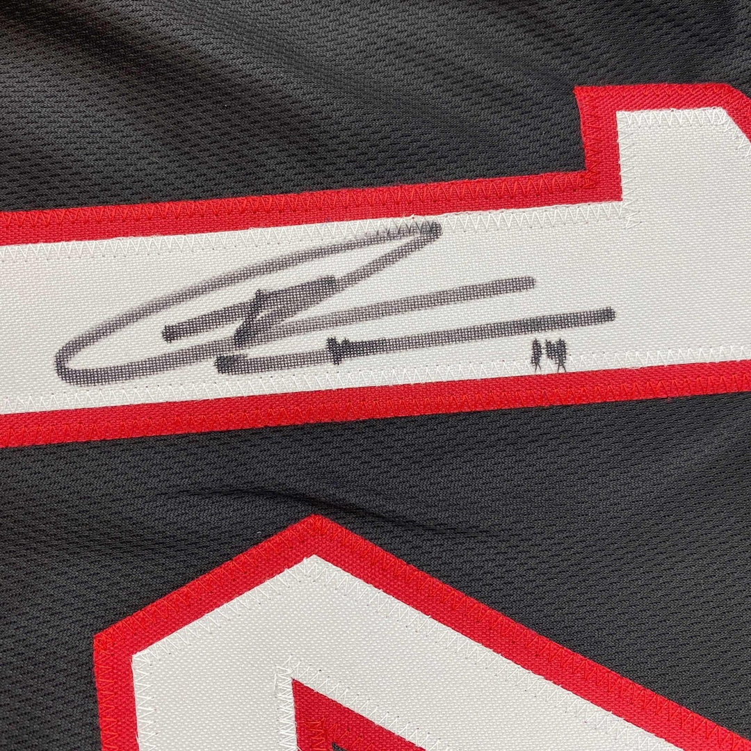Autographed/Signed Tyler Herro Miami Black Basketball Jersey JSA COA
