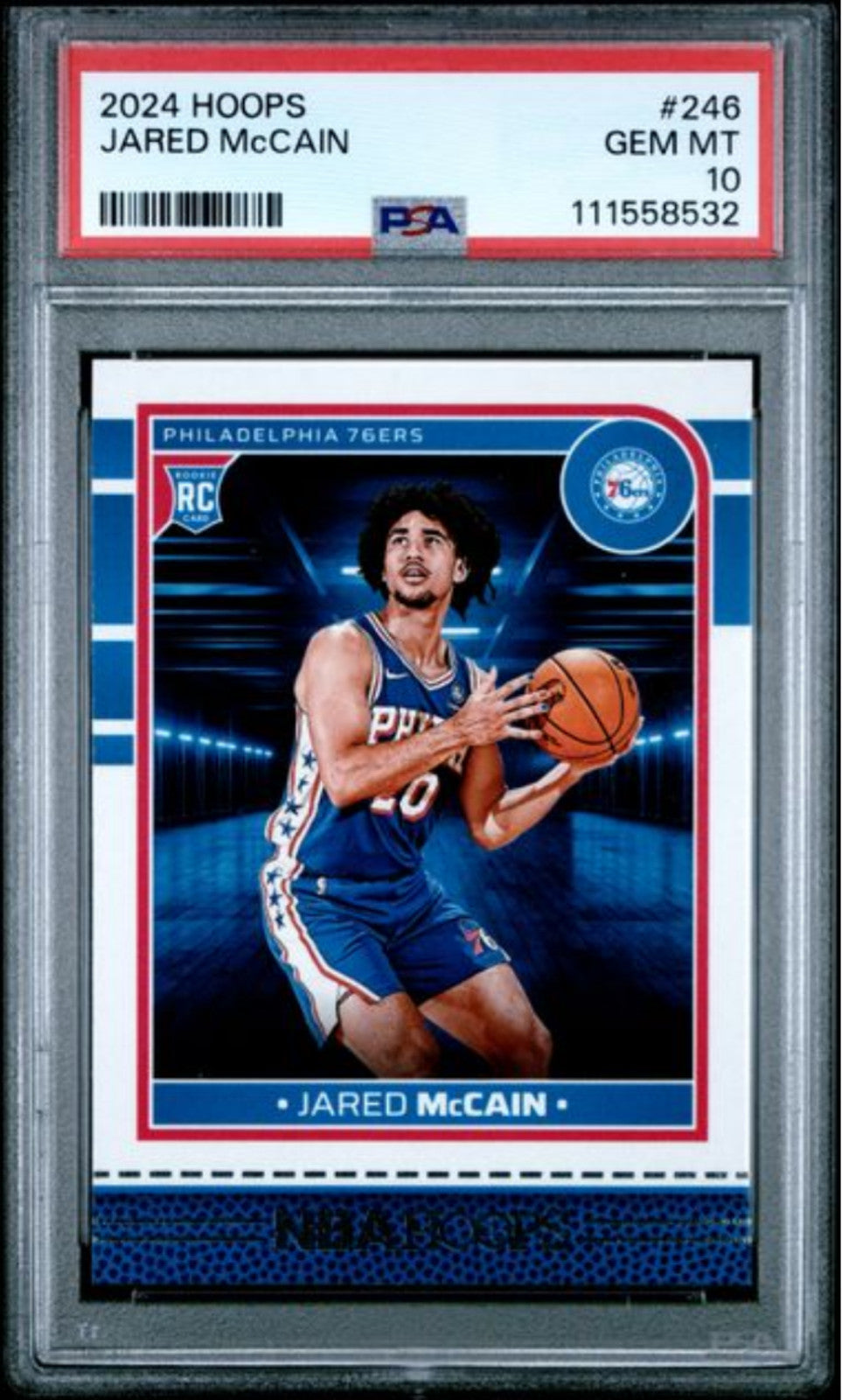 Graded 2024 Panini Hoops Jared McCain #246 Rookie RC Basketball Card PSA 10 Mint