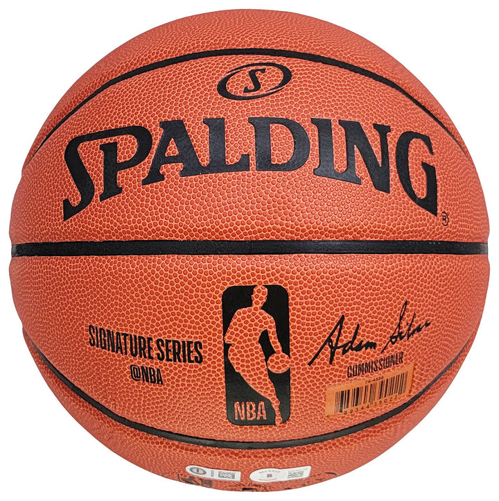 Manu Ginobili Signed Official Spalding Sig Series Basketball Spurs Beckett Wit