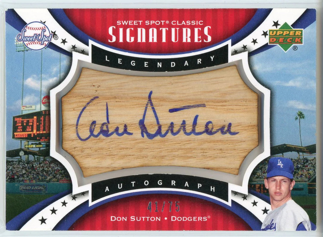 Don Sutton Autographed 2007 Upper Deck Sweet Spot Classic Signatures Card #SPS-D