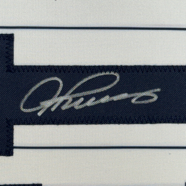 Framed Autographed/Signed Alex Rodriguez 35x39 New York Pinstripe Jersey JSA COA