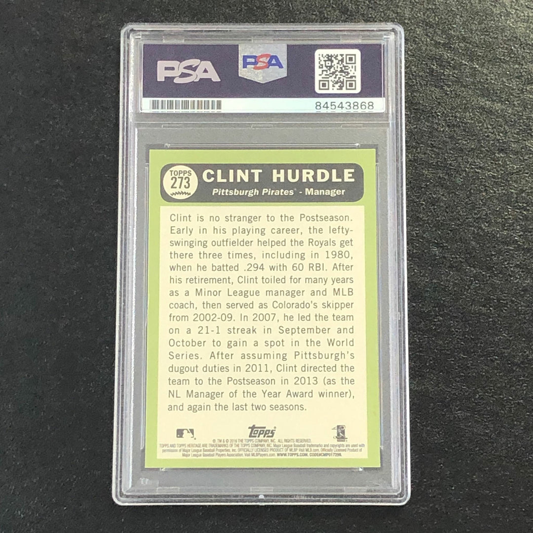 2016 Topps Heritage #273 Clint Hurdle Signed Card PSA Slabbed Auto Pirates