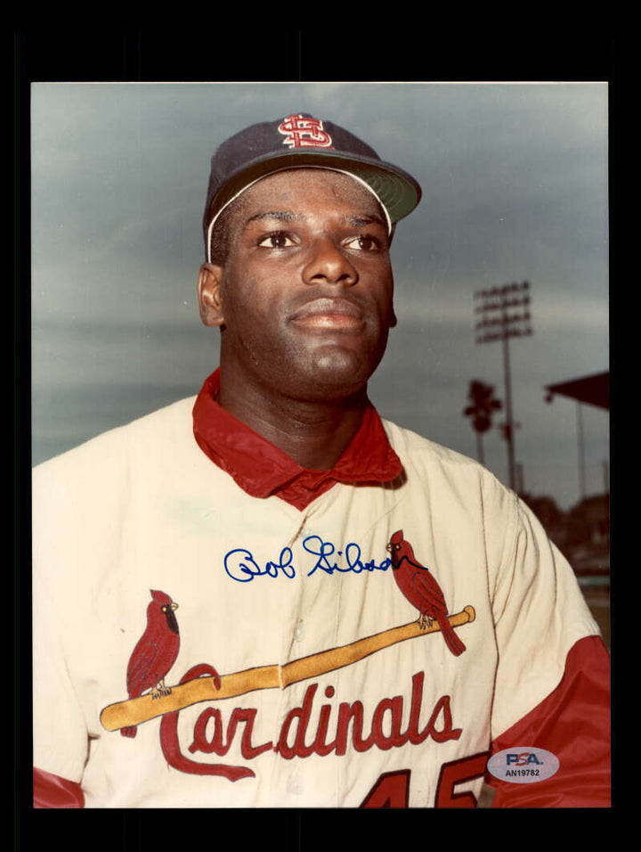 Bob Gibson PSA DNA Signed  8x10 Photo Autograph Cardinals