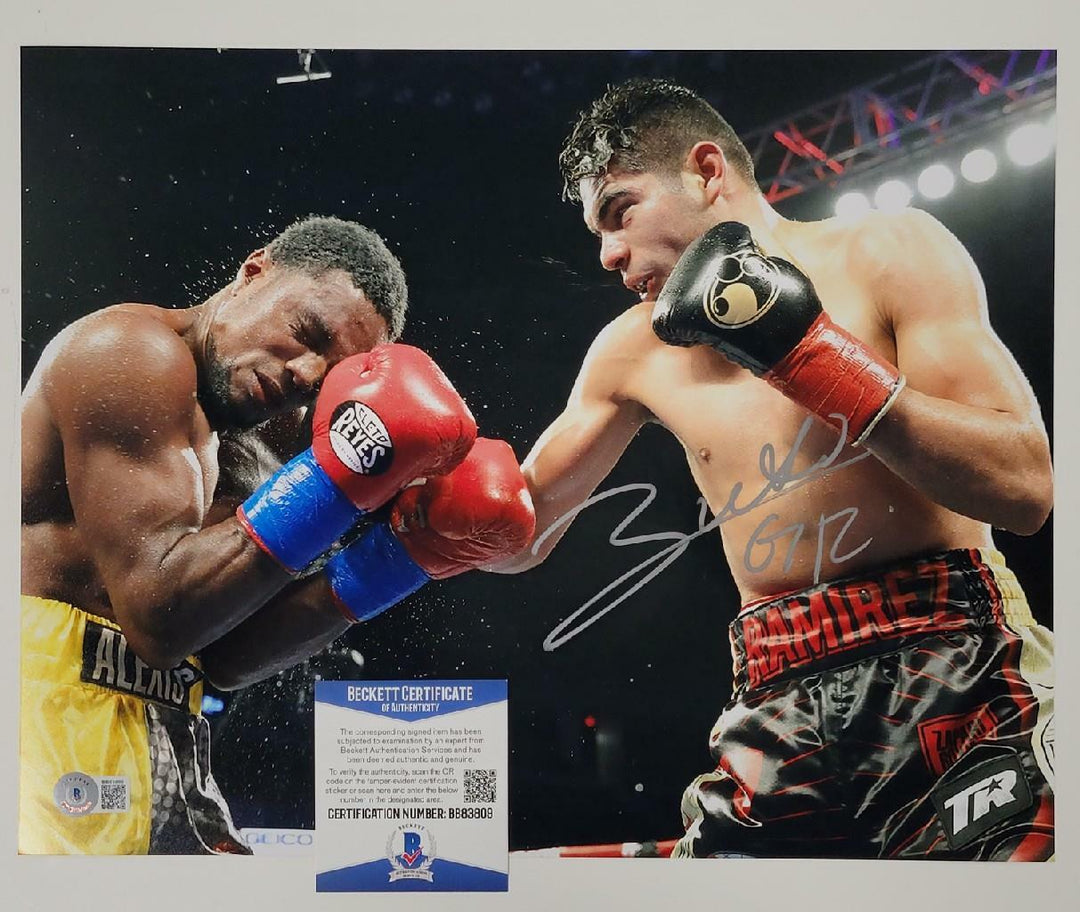 Gilberto Ramirez "Zurdo" signed 11x14 Photo WBO Boxing Champ H ~ Beckett BAS COA