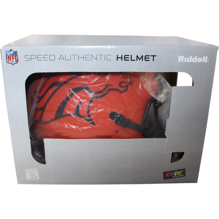 Bo Nix Autographed Denver Broncos Authentic Rave Helmet Beckett Witness 55114