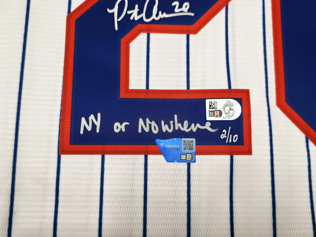 New York Mets Pete Alonso Signed White Nike Jersey Size XL Fanatics & MLB Holo