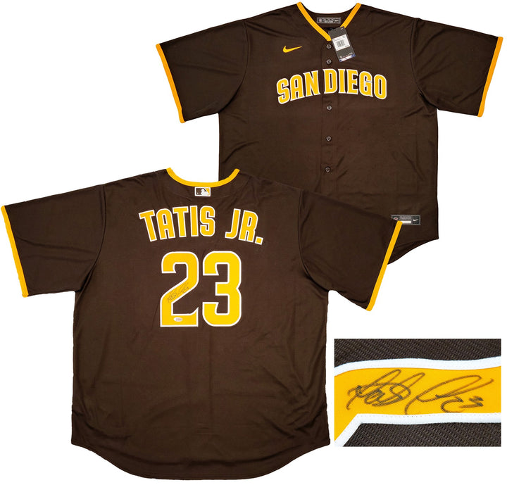 Padres Fernando Tatis Jr. Signed Brown Nike Jersey Size XXL "23" Beckett