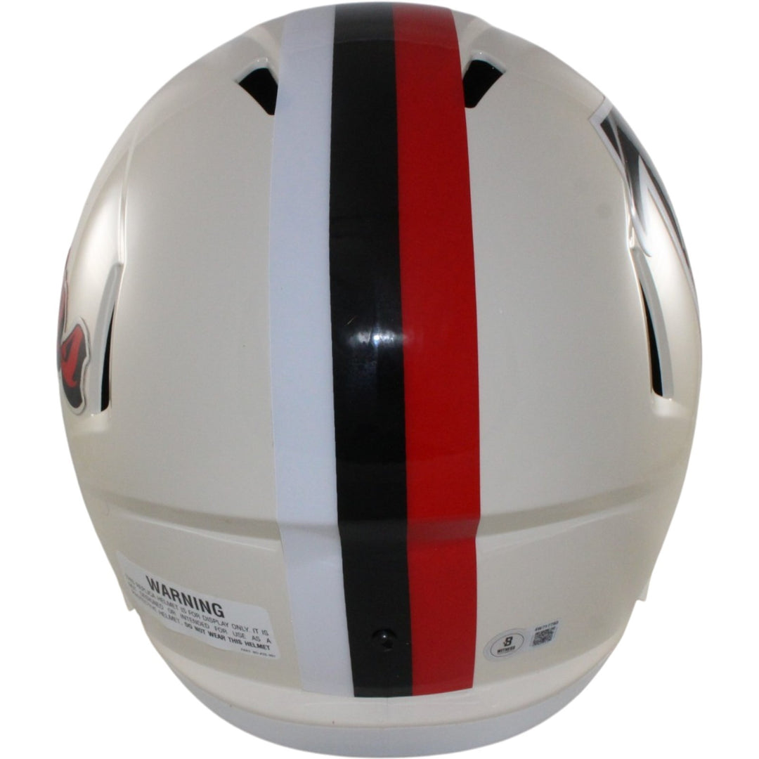 Julio Jones Autographed Atlanta Falcons F/S Retro Helmet Beckett Witness 56447