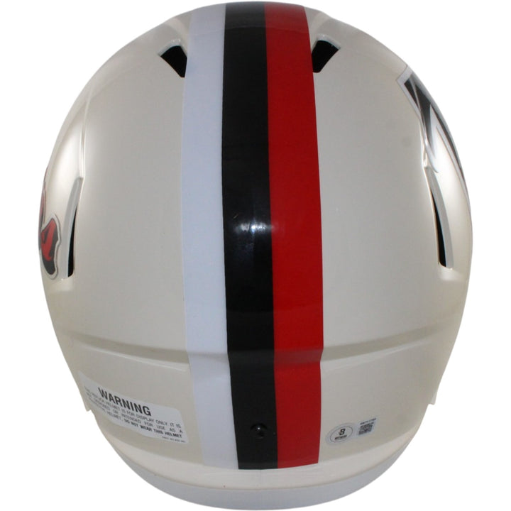 Julio Jones Autographed Atlanta Falcons F/S Retro Helmet Beckett Witness 56447