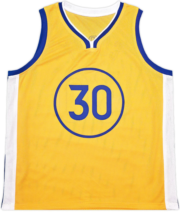 Golden State Warriors Stephen Curry Autographed Signed Yellow Jersey JSA