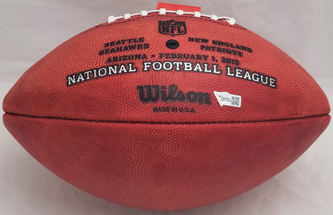 Tom Brady Auto Patriots NFL Leather Super Bowl XLIX Logo Football Fanatics Holo
