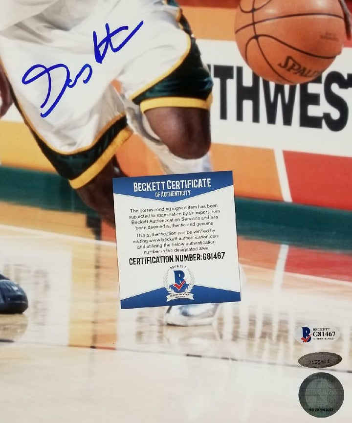 Gary Payton autograph signed Supersonics 16x20 Photo vs Kobe ~ Beckett BAS COA