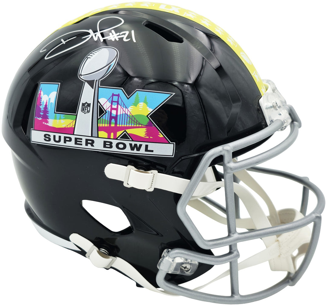 Devon Witherspoon Signed Seahawks Black SB LX Full Size Replica Helmet BAS