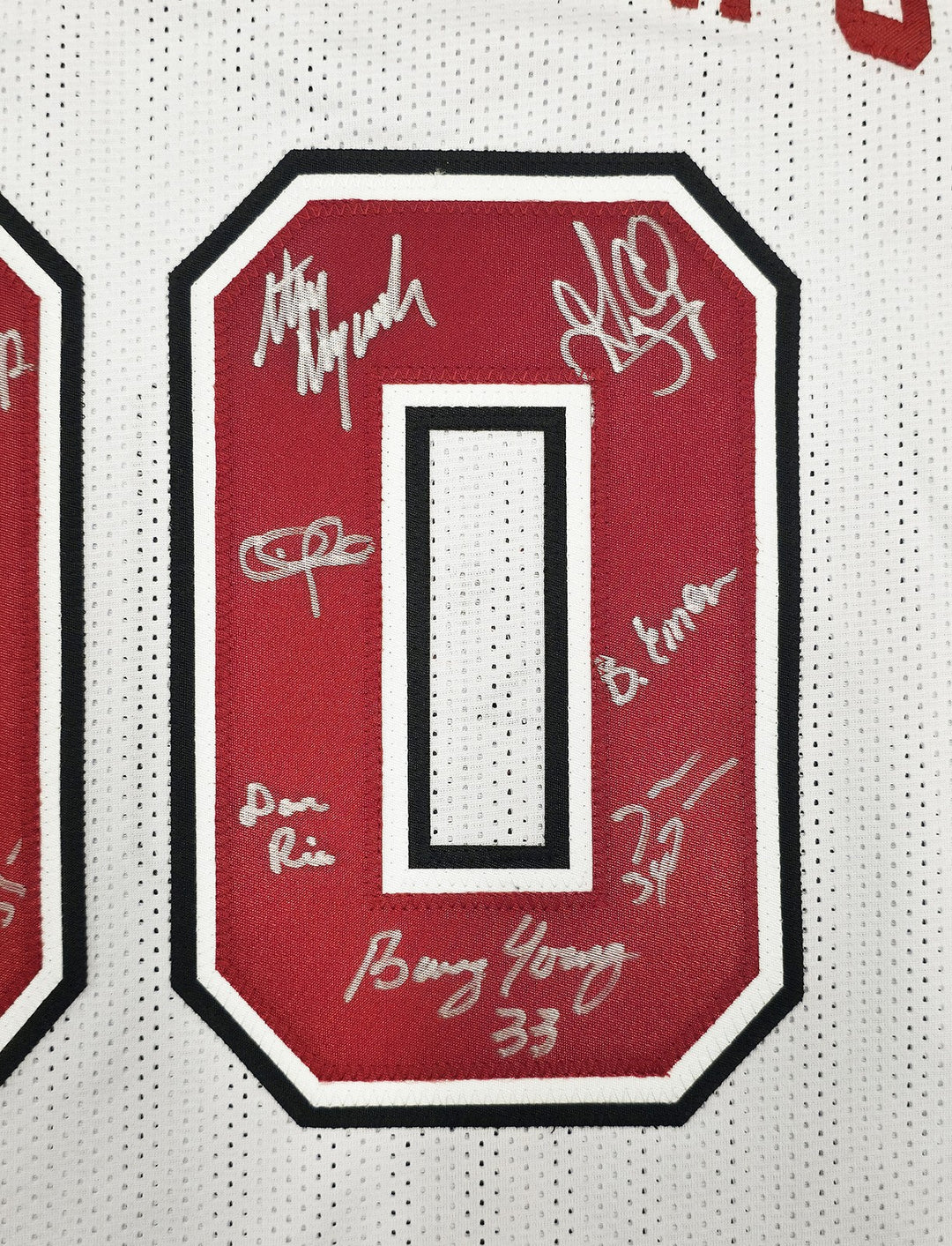 UNLV Runnin Rebels 1990 NCAA Champ Auto White Jersey 13 Sig Larry Johnson Becket