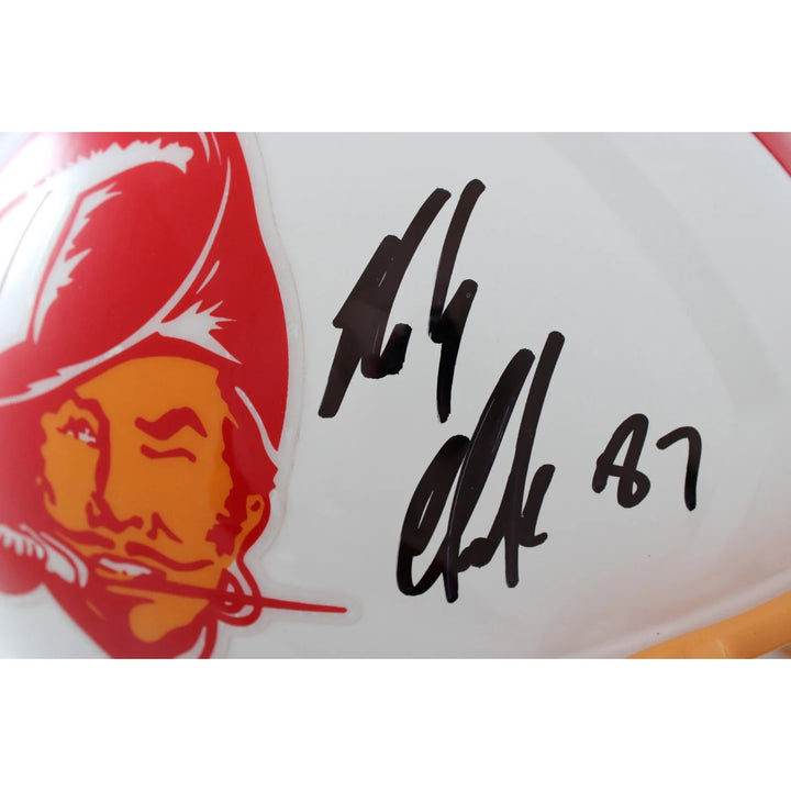 Rob Gronkowski Autographed Tampa Bay Buccaneers F/S Helmet TB Beckett WIT 58332