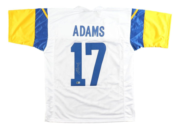 Davante Adams Los Angeles Signed White Football Jersey BAS