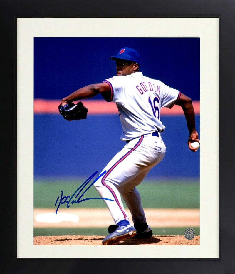 Dwight/ Doc Gooden signed New York Mets 8x10 Photo Framed - AWM Hologram -CY/ROY