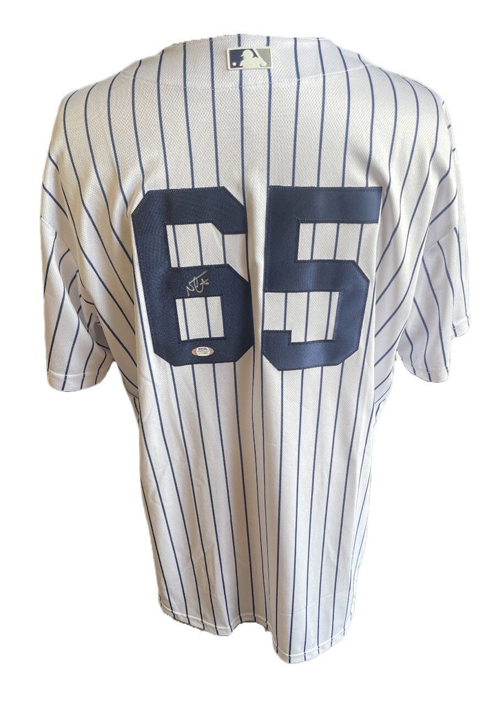 Nestor Cortes Jr. Signed NY Yankees Pinstripe Nike MLB Replica Jersey Auto PSA