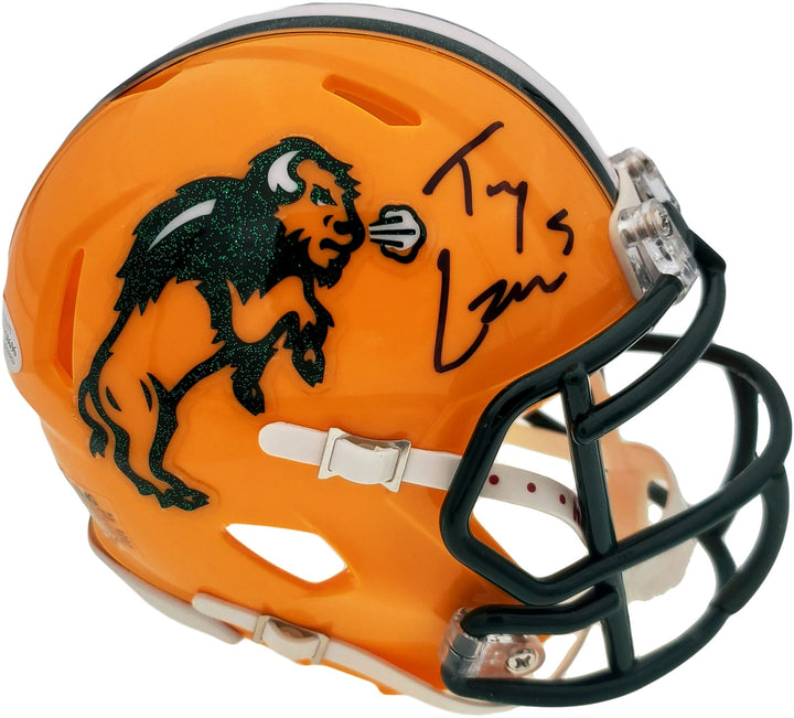 Trey Lance Signed North Dakota State Bison Speed Mini Helmet Beckett BAS