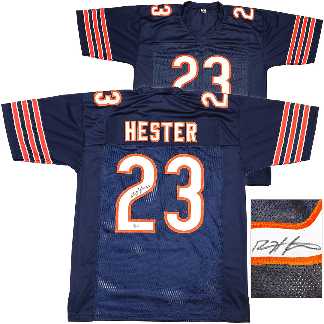 Chicago Bears Devin Hester Autographed Signed Blue Jersey Beckett Wit