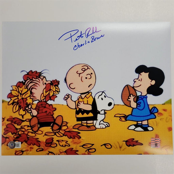 Peter Robbins signed Peanuts Football 11x14 photo "Charlie Brown" ~ BAS Holo