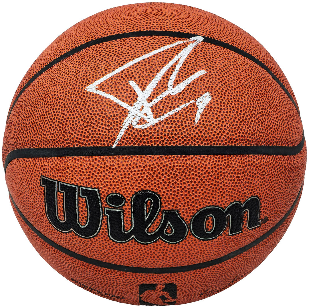 Tony Parker Auto Signed Authentic Indoor/Outdoor IO Basketball Spurs Beckett Wit