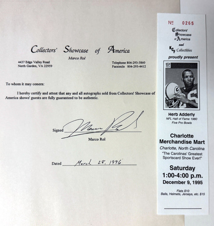 Herb Adderley signed Green Bay Packers NFL 8x10 Photo Framed #26- COA (HOF)