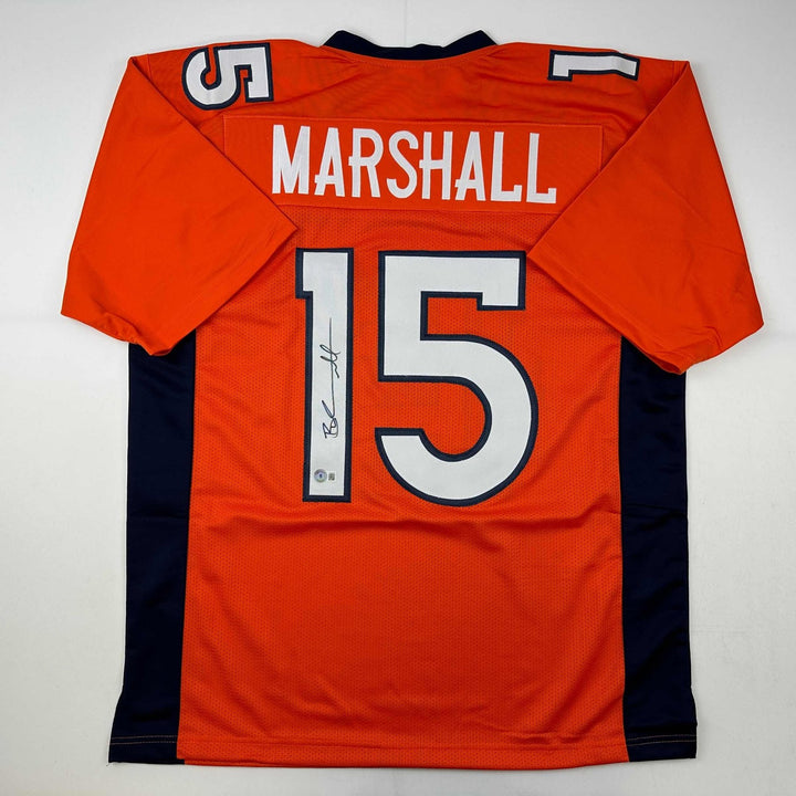 Autographed/Signed Brandon Marshall Denver Orange Jersey Beckett COA