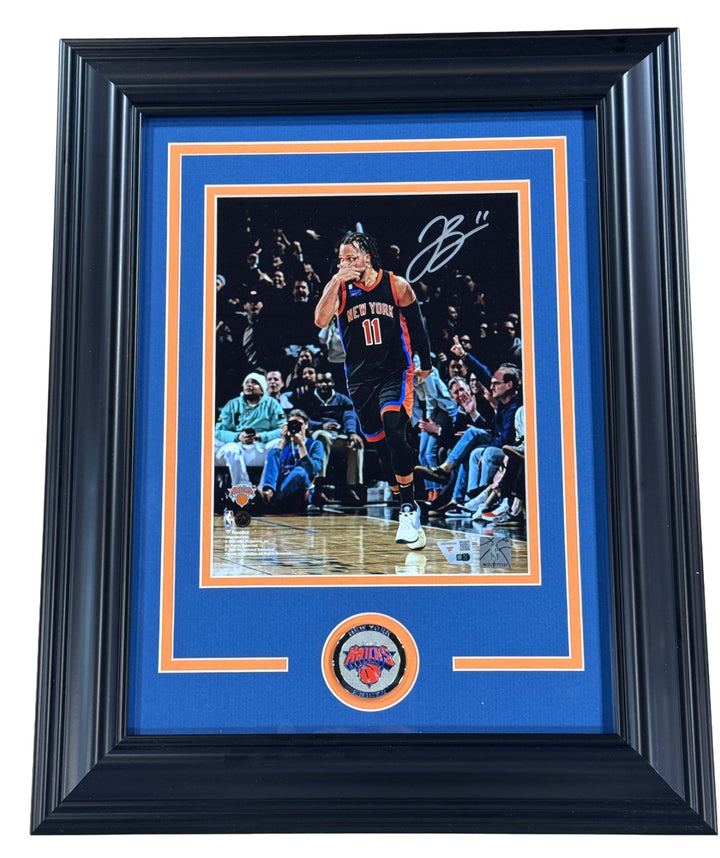 Jalen Brunson Signed 8x10 Framed Photo w/ Coin NY Knicks Mint Auto Fanatics COA