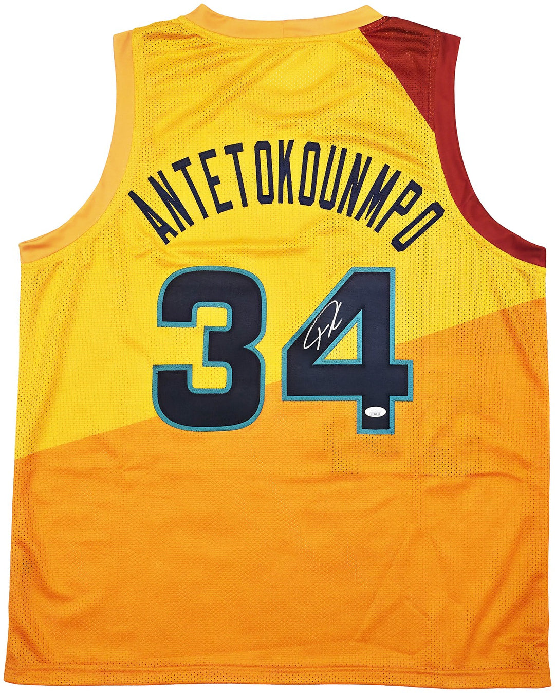 Team Greece Giannis Antetokounmpo Autographed Signed Yellow Jersey JSA