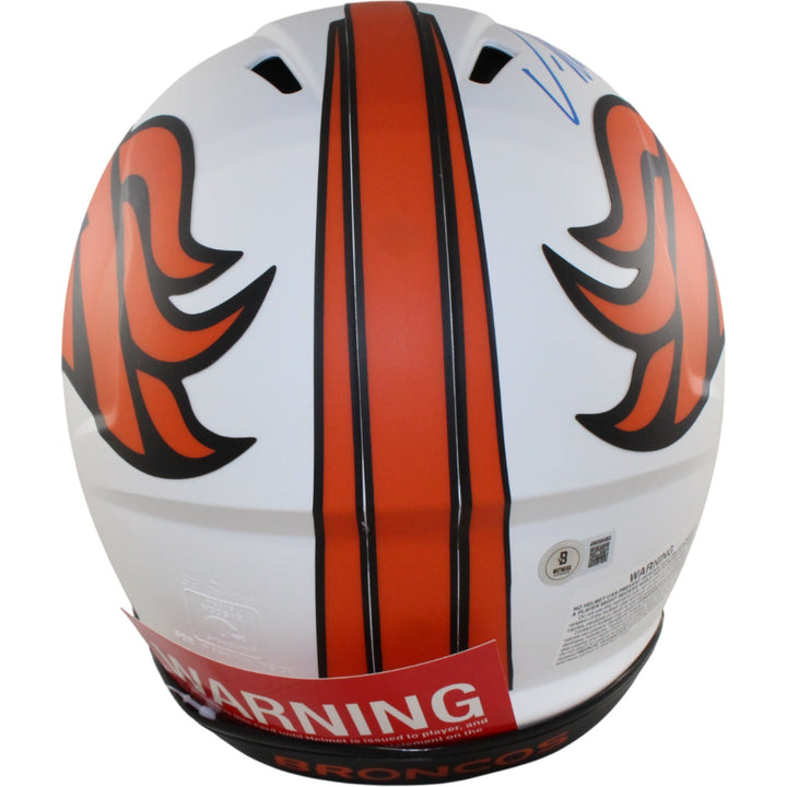 Von Miller Autographed Denver Broncos Authentic Lunar Helmet Beckett WIT 54729
