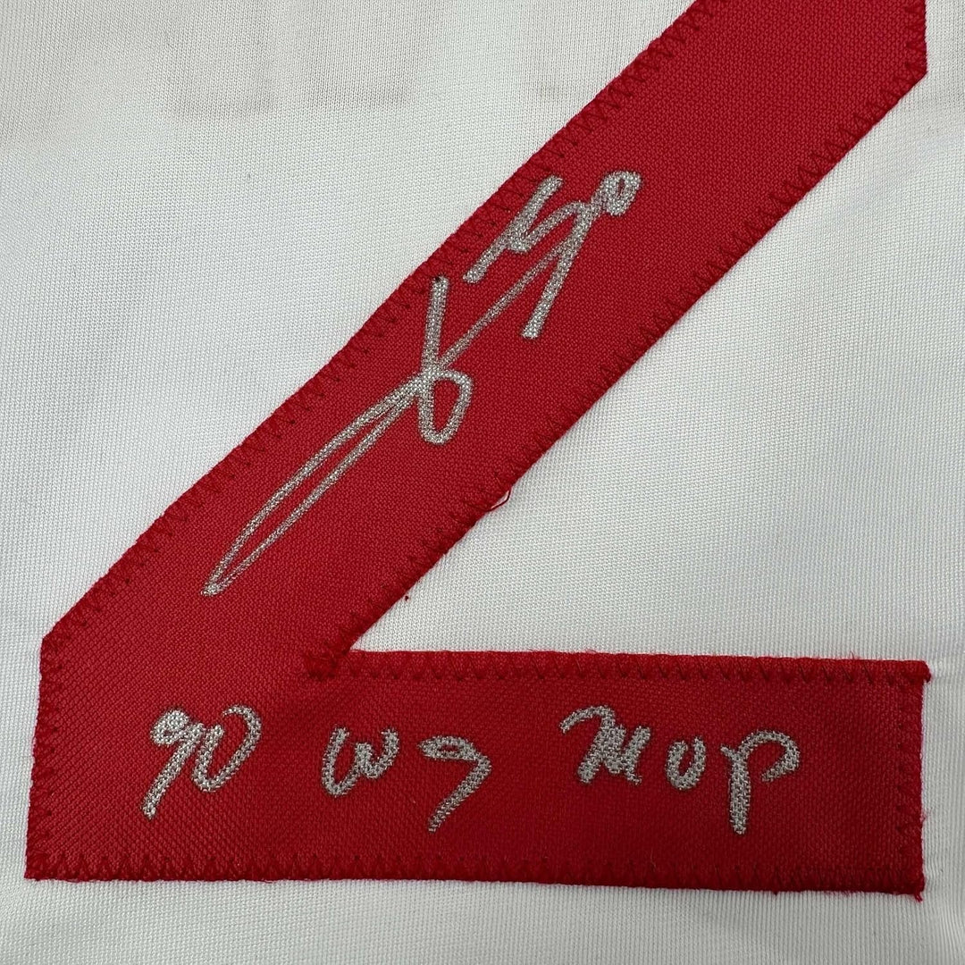 Framed Autographed/Signed Jose Rijo 35x39 Cincinnati White Jersey BAS COA