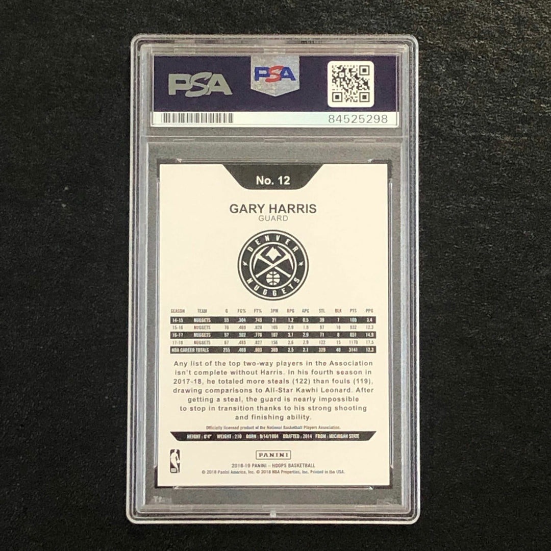 2018-19 NBA Hoops #12 Gary Harris signed Auto Card PSA/DNA Slabbed Nuggets