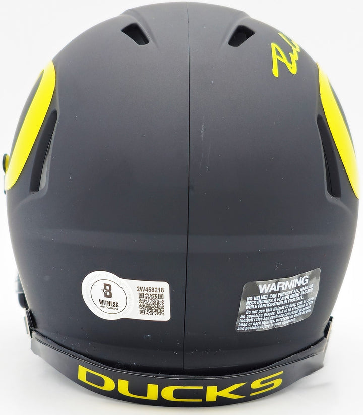 Dillon Gabriel Signed Oregon Ducks Black Speed Mini Helmet Beckett Witness