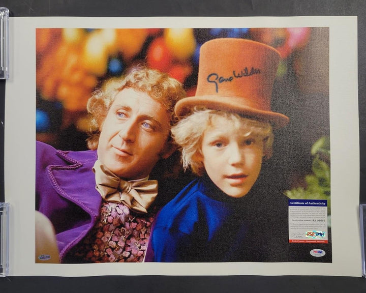 Gene Wilder signed Willy Wonka 16x20 Canvas Photo Autograph (B) ~ PSA/DNA COA
