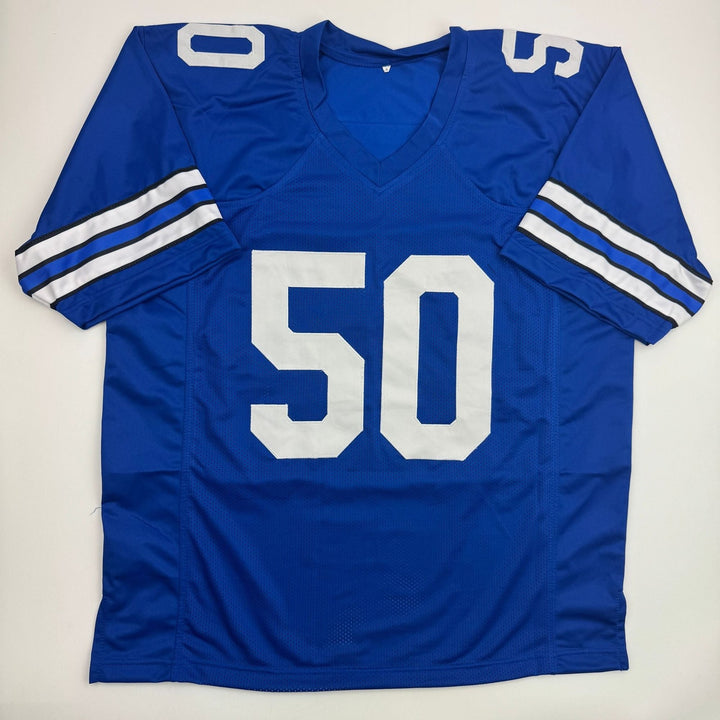 Autographed/Signed D.D. DD Lewis Dallas Retro Blue Football Jersey Beckett COA
