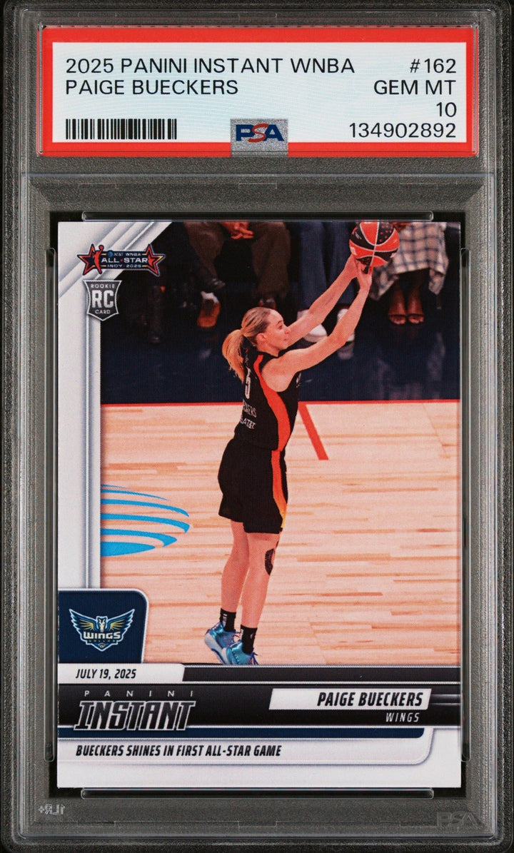 Graded 2025 Panini Instant Paige Bueckers #162 Rookie RC Card PSA 10