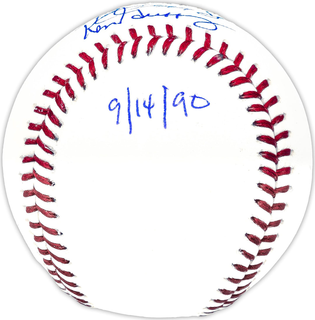 Ken Griffey Jr. & Sr. Signed MLB Baseball Mariners Back To Back HR 9/14/90 BAS