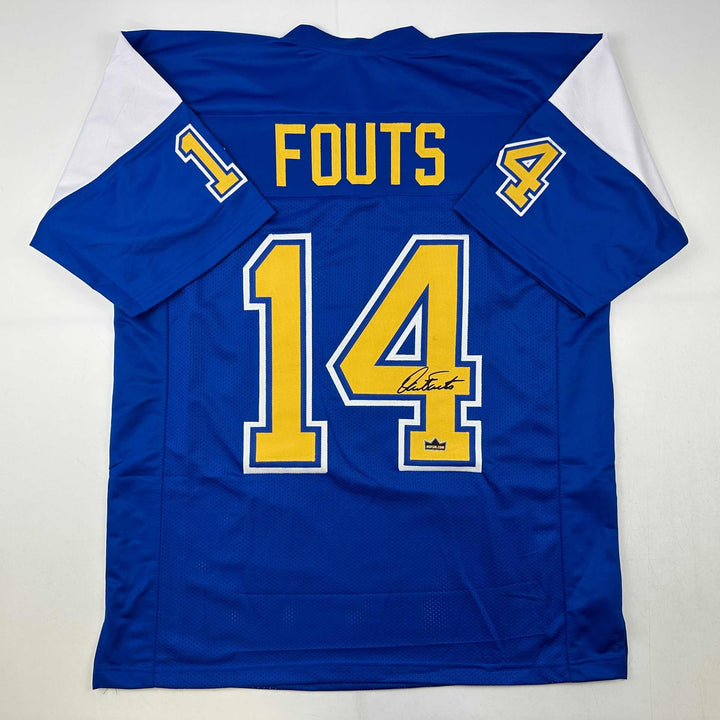 Facsimile Autographed Dan Fouts San Diego Blue Reprint Jersey Size Men's XL