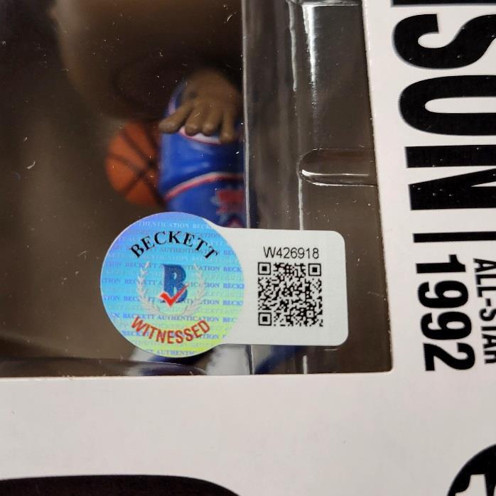 Magic Johnson signed 92 NBA All-Star Funko Pop! Lakers (A) ~ Beckett BAS Witness