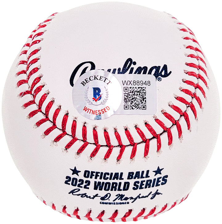 Lance McCullers Jr Auto Official 2022 WS Logo MLB Baseball Astros Champs Beckett